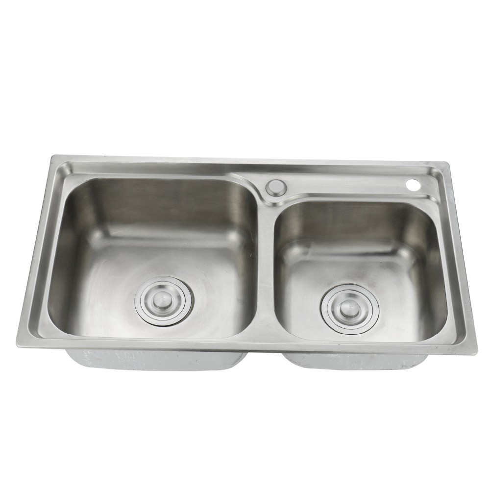 Stainless Steel Hot sale Double Commercial Kitchen sink LS-7540